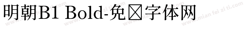 明朝B1 Bold字体转换